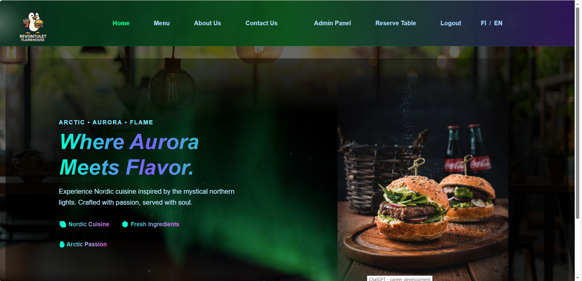 Restaurant website